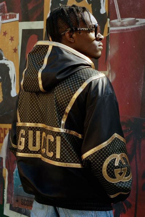 gucci dapper dan leather jacket|gucci dapper dan collection.